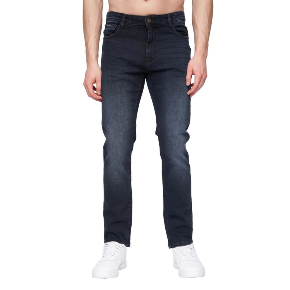 Henleys Mens Craze Comfort Straight Jeans / Blue Black